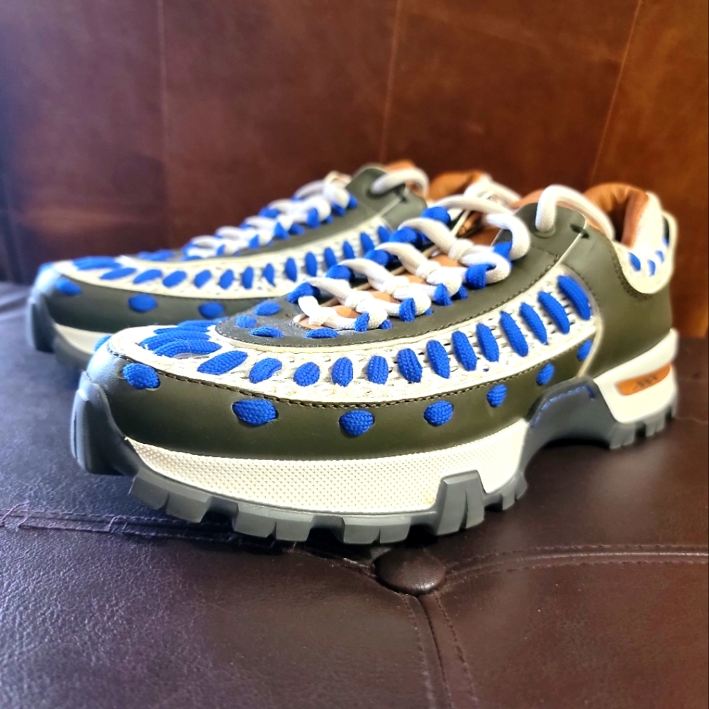 Ermenegildo Zegna Couture Calfskin Sneakers US 8 1/2